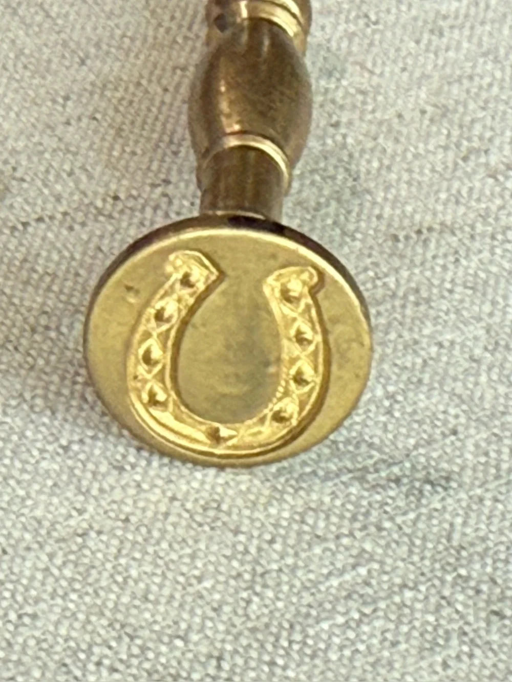 Brass Horseshoe Wax Seal Stamp Good Luck Equestrian Design